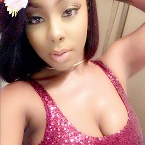 Burgundy Sequin Bodycon Dress